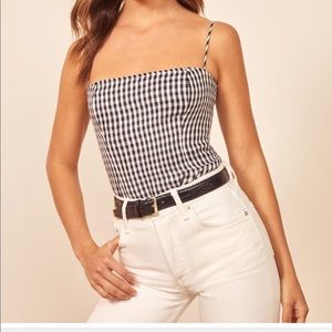 Reformation Overland Top Gingham NWT, Size 8